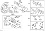 Diagram REAR DISC BRAKE CALIPER & DUST COVER for your 2002 TOYOTA CAMRY LE 2400CC 16-VALVE DOHC EFI, MANUAL , 5-SPEED