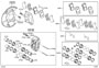 Diagram FRONT DISC BRAKE CALIPER & DUST COVER for your 2002 TOYOTA CAMRY LE 2400CC 16-VALVE DOHC EFI, MANUAL , 5-SPEED