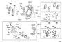 Diagram FRONT DISC BRAKE CALIPER & DUST COVER for your 2002 TOYOTA CAMRY LE 2400CC 16-VALVE DOHC EFI, MANUAL , 5-SPEED