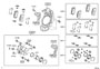 Diagram FRONT DISC BRAKE CALIPER & DUST COVER for your 2002 TOYOTA CAMRY LE 2400CC 16-VALVE DOHC EFI, MANUAL , 5-SPEED