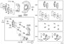 Diagram FRONT DISC BRAKE CALIPER & DUST COVER for your 2002 TOYOTA CAMRY LE 2400CC 16-VALVE DOHC EFI, MANUAL , 5-SPEED