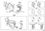 Diagram FRONT DISC BRAKE CALIPER & DUST COVER for your 2011 TOYOTA SIENNA LE Mini Passenger Van 3.5L  FWD