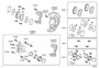 Diagram FRONT DISC BRAKE CALIPER & DUST COVER for your 2002 TOYOTA CAMRY LE 2400CC 16-VALVE DOHC EFI, MANUAL , 5-SPEED