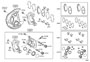 Diagram FRONT DISC BRAKE CALIPER & DUST COVER for your 2010 TOYOTA PRIUS L