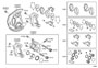 Diagram FRONT DISC BRAKE CALIPER & DUST COVER for your 2010 TOYOTA PRIUS L