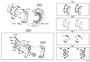 Diagram FRONT DISC BRAKE CALIPER & DUST COVER for your 2011 TOYOTA SIENNA LE Mini Passenger Van 3.5L  FWD