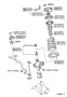 Diagram FRONT SPRING & SHOCK ABSORBER for your 2011 TOYOTA COROLLA Base Sedan 1.8L