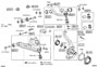 Diagram FRONT AXLE ARM & STEERING KNUCKLE for your 2024 TOYOTA TACOMA