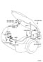 Diagram HOOD LOCK & HINGE for your 2001 TOYOTA MR2 SPYDER