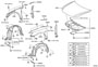 Diagram HOOD & FRONT FENDER for your 2010 TOYOTA PRIUS E PLUG-IN