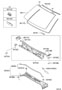 Diagram COWL PANEL & WINDSHIELD GLASS for your TOYOTA FJ CRUISER