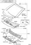 Diagram COWL PANEL & WINDSHIELD GLASS for your 2009 TOYOTA PRIUS