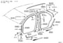 Diagram INSIDE TRIM BOARD & DOOR OPENING TRIM MOULDING for your 2015 TOYOTA PRIUS