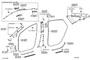 Diagram INSIDE TRIM BOARD & DOOR OPENING TRIM MOULDING for your 2005 TOYOTA LAND CRUISER