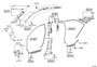 Diagram INSIDE TRIM BOARD & DOOR OPENING TRIM MOULDING for your 2018 TOYOTA PRIUS