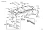 Diagram ROOF HEADLINING & SILENCER PAD for your TOYOTA HIGHLANDER LIMITED