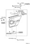 Diagram REAR DOOR PANEL & GLASS for your 1997 TOYOTA CELICA LIFTBACK, ST 1800CC 16-VALVE DOHC EFI, MANUAL , 5-SPEED