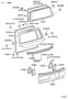 Diagram BACK DOOR PANEL & GLASS for your 2008 TOYOTA LAND CRUISER