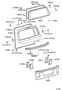 Diagram BACK DOOR PANEL & GLASS for your 2016 TOYOTA LAND CRUISER