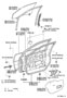 Diagram FRONT DOOR PANEL & GLASS for your 1998 TOYOTA AVALON