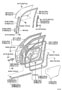 Diagram FRONT DOOR PANEL & GLASS for your 2021 TOYOTA TUNDRA SR5 Extended Cab Pickup Fleetside 5.7L i-Force  4WD