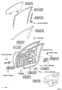 Diagram FRONT DOOR PANEL & GLASS for your 2005 TOYOTA CAMRY