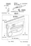 Diagram FRONT DOOR PANEL & GLASS for your 2015 TOYOTA AVALON