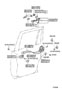 Diagram REAR DOOR LOCK & HANDLE for your 2007 TOYOTA CAMRY LE 2400CC 16-VALVE DOHC EFI, AUTOMATIC  5-SPEED