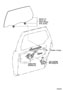 Diagram REAR DOOR WINDOW REGULATOR & HINGE for your 2021 TOYOTA TUNDRA SR5 Extended Cab Pickup Fleetside 5.7L i-Force  4WD