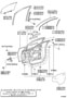 Diagram FRONT DOOR PANEL & GLASS for your 2005 TOYOTA AVALON