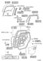 Diagram REAR DOOR PANEL & GLASS for your 2009 TOYOTA FJ CRUISER