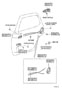 Diagram REAR DOOR LOCK & HANDLE for your 2012 TOYOTA AVALON Limited Sedan