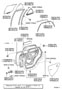 Diagram REAR DOOR PANEL & GLASS for your 2009 TOYOTA AVALON LIMITED