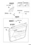 Diagram FRONT DOOR PANEL & GLASS for your 2004 TOYOTA COROLLA SEDAN, LE