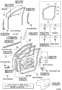 Diagram FRONT DOOR PANEL & GLASS for your Scion TC