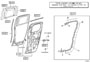 Diagram REAR DOOR PANEL & GLASS for your 2010 TOYOTA SEQUOIA