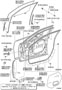 Diagram FRONT DOOR PANEL & GLASS for your 2012 TOYOTA AVALON