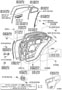 Diagram REAR DOOR PANEL & GLASS for your 2009 TOYOTA AVALON LIMITED