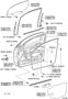 Diagram FRONT DOOR PANEL & GLASS for your 1992 TOYOTA