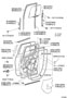 Diagram REAR DOOR PANEL & GLASS for your 2004 TOYOTA TUNDRA