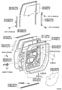 Diagram REAR DOOR PANEL & GLASS for your 2004 TOYOTA TUNDRA