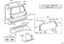 Diagram BACK DOOR PANEL & GLASS for your 1971 TOYOTA LAND CRUISER