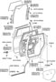 Diagram REAR DOOR PANEL & GLASS for your 2004 TOYOTA TUNDRA