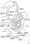 Diagram FRONT DOOR PANEL & GLASS for your TOYOTA