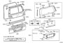Diagram BACK DOOR PANEL & GLASS for your 1971 TOYOTA LAND CRUISER