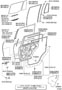 Diagram REAR DOOR PANEL & GLASS for your 1988 TOYOTA LAND CRUISER