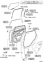 Diagram REAR DOOR PANEL & GLASS for your 2013 TOYOTA HIGHLANDER Hybrid Limited
