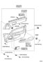 Diagram FRONT DOOR PANEL & GLASS for your 2003 TOYOTA SEQUOIA