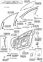 Diagram FRONT DOOR PANEL & GLASS for your 1998 TOYOTA AVALON