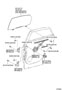 Diagram REAR DOOR WINDOW REGULATOR & HINGE for your 2012 TOYOTA AVALON Limited Sedan